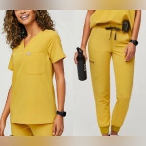 Figs light gold scrubs set LIMITED EDITION